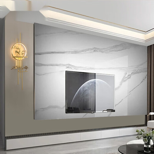 Yichen customized all-copper modern minimalist living room wall lamp creative bedroom bedside living room lamp grille TV sofa background wall all-copper wall lamp 80 high warm light