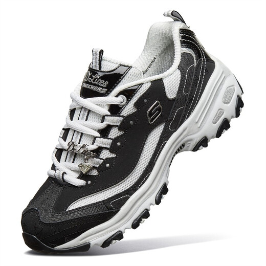 斯凯奇（Skechers）女子D LITES时尚绑带运动鞋 12241-BKW 35