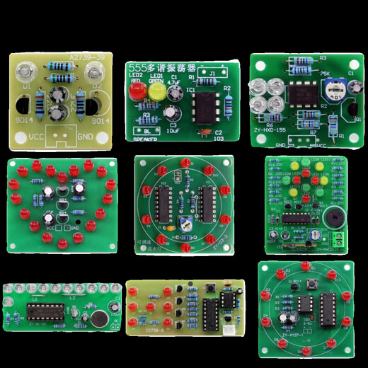 Noran electronic DIY production kit novice training entry welding practice circuit board teaching assembly circuit components kit + battery box/buckle 15-piece combination set