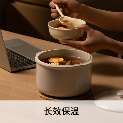 Joyoung electric stew pot, electric stew pot, water-proof stew pot, porridge and soup pot, household multifunctional pot, baby food supplement pot 4.5L white porcelain liner bird's nest cup GD186