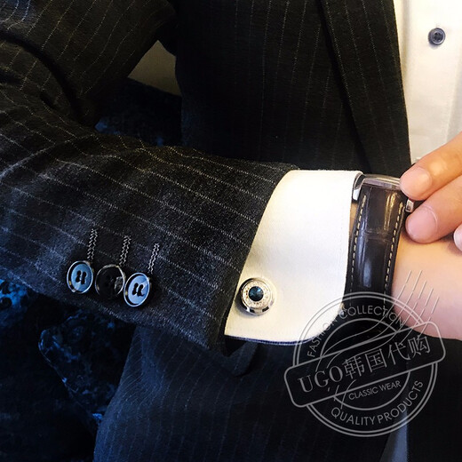 Ugo conti importiert in Übersee Herren Manschettenknöpfe Business formelle Trage French Ärmel Nagel Manschette Knopf Benutzerdefinierte Schreiben Geschenkbox Geburtstagsgeschenk Silber