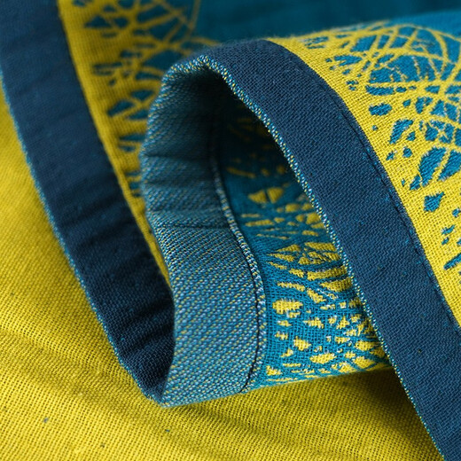 Gold Type A Pure Cotton Pillow Cover Water-Absorbent Multi-layer Gauze Pillow Cover Soft Gauze Pillow Cover Blue