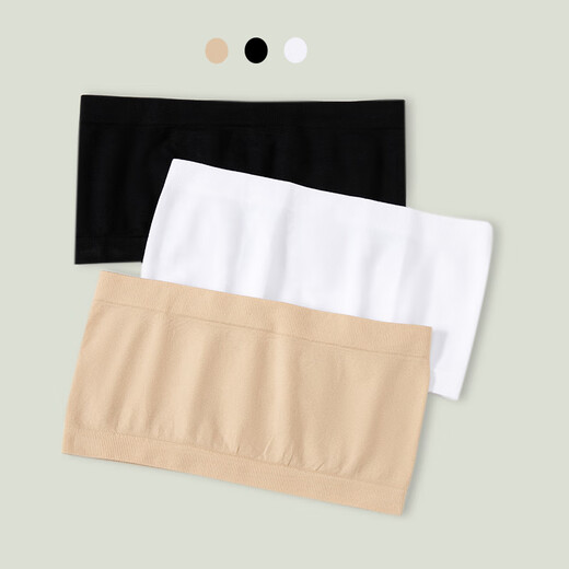 Catman strapless underwear for women, one-piece bandeau, seamless inner base, non-slip, anti-exposure, special wrap bra for dancers, versatile skin (no breast pad) L (recommended weight 105-140 Jin Jin equals 0.5 kg)