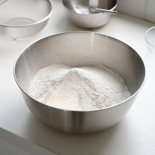 MUJI stainless steel basin tableware household kneading basin vegetable washing basin and basin cooking basin silver XL diameter 28*height 11.5cm