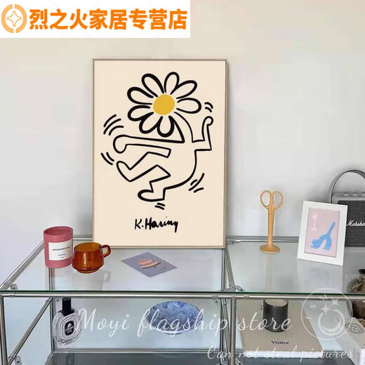 Jaipa Keith Harlem Pop style abstract graffiti decorative painting niche trendy bedroom bedside painting restaurant art JD15868 35*50cm