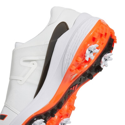 Adidas golf shoes men's ZG23 series new fashion lightweight anti-slip water-splashing BOA comfortable sports shoes GY9716 white/number one black/semi-fluorescent red 46 (UK10.5)