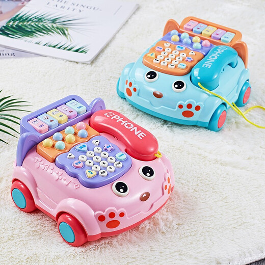 Aifuer Baby Toys Simulate Téléphone Téléphone Baby Phone Mobile Phone Educational Petitfilhood Education 1-2 ans 3 à 6 cadeau d'anniversaire Piano Phone Pink [Ensemble de charge]