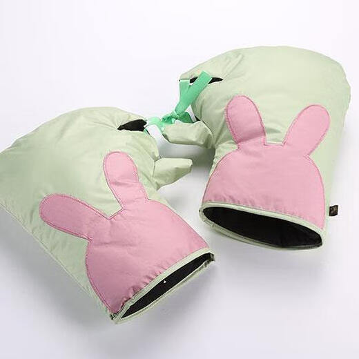 Tiannan Brothers (TNBROTHERS) Bicycle Handlebar Covers Winter Tram Warmth and Rainproof Electric Bicycle Windshield Gloves Cold and Waterproof Gray Rabbit Handlebar Covers Thickened Style