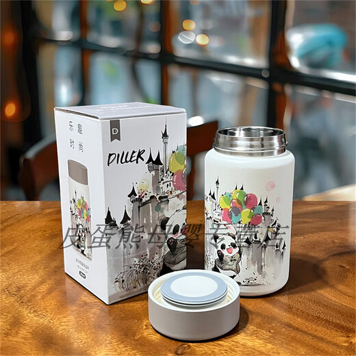 Dilebeer Panda Thermal Cup Girls 316 Портативная чашка из нержавеющей стали.