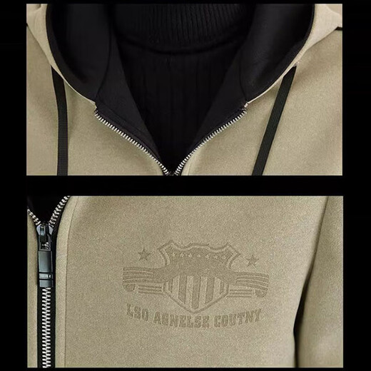 JASONWOOD stick to my high-end brand jacket men's 2025 new autumn and winter woolen casual warm men's jacket high-end brown autumn and winter style ready stock Suda XL