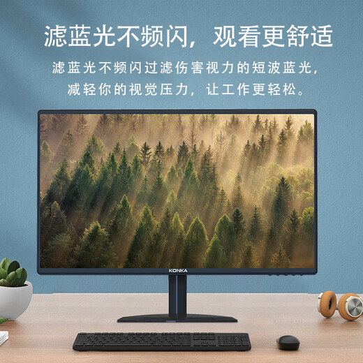 康佳（KONKA）19.5英寸显示器 快速响应不延迟 可壁挂 出厂校色 VGA 办公监控液晶电脑显示屏 KM2016