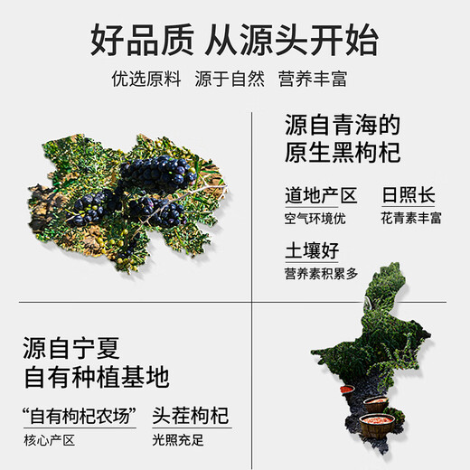 纯耕红枸杞原浆汁宁夏中宁头茬红枸杞水苟杞原汁液 红黑枸杞原浆1.2L(4盒装)