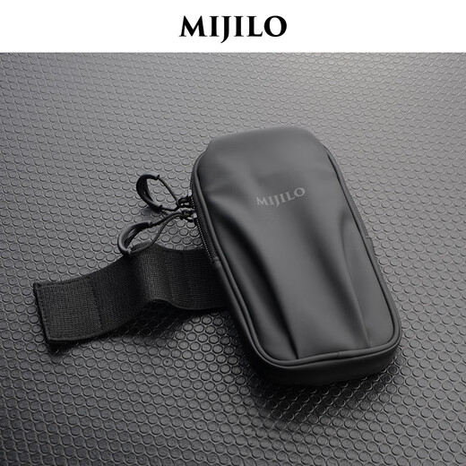 MIJILO large-capacity running mobile phone arm bag men's and women's sports mobile phone arm bag universal waterproof arm bag wrist bag arm bag black
