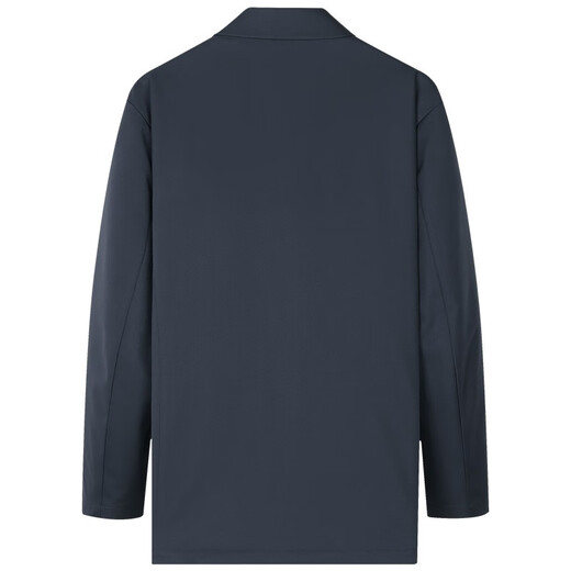 Shanshan (FIRS) Мужская жаккардовая мужская ветровка средней длины с темным узором Мужская осенне-зимняя ветрозащитная куртка с новыми лацканами 804 Темно-синий M (170)