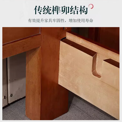Longwei is the first to launch after the new year. Foshan Chinese style rosewood mortise and tenon solid wood bed master bedroom king bed 1.8 meters 2 meters double bed rosewood single bed upgraded thickened bed body 1.5*2.0 meters (full bed board + full mortise and tenon structure)