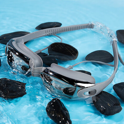 Water Cube Swimming Goggles Unisex Waterproof Anti-fog HD Professional Electroplated Swimming Goggles Sports Coated Competitive Swimming Goggles Black