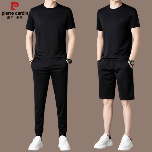 Pier Cardin Light Luxury High-end Men's Cool Bethable Sport Sports Fort Fit Fot Fot Suit Summer Summer Thin Three Peece Set 13601 Шорты подходят белые L 170
