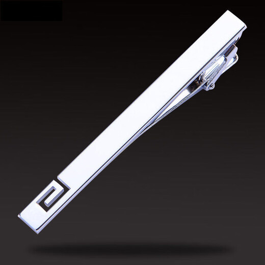 Roronoa Men's Tie Clip Formal Wear Professional Silver Simple Tie Clip Caja de regalo para hombres [cosas buenas] Paper plateado LDJ223 (longitud 6 cm de ancho 0.6c