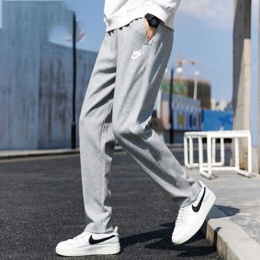 Nike (NIKE) gray sweatpants sweatpants men's autumn thin breathable casual men's long pants men's BV2767 BV2767-063 S size/100-120Jin Jin equals 0.5kg/165