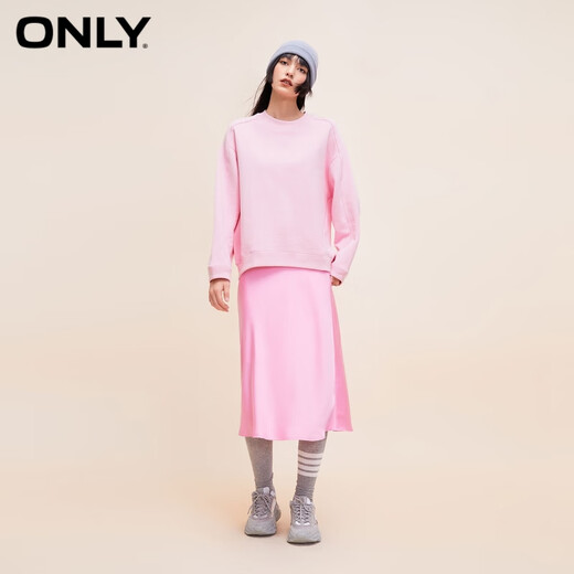 ONLY时尚休闲宽松落肩套装卫衣连衣裙女|12348L002 C28 蜜莱克粉色 M 165/84A