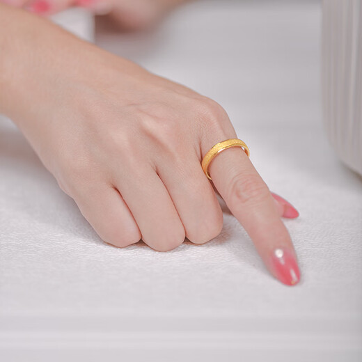 Yinli Three Lives Three Worlds Gypsophila Ring Gold Ring Ring 999 gold clad with silver for men and women couples Valentine's Day Three Lives Three Worlds gold ring (gold weighs about 0.4 grams, size 10