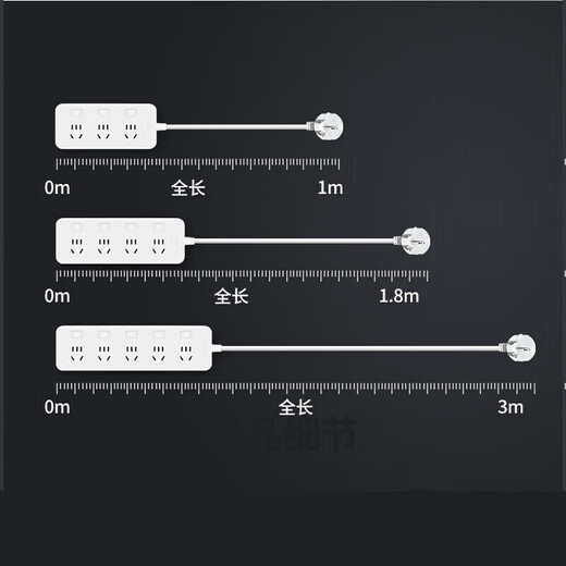 德力西(DELIXI)新国标分控带开关插座/插排/排插/插线板/接线板/拖线板 5位独立开关全长1.8米J-E5K5X/B