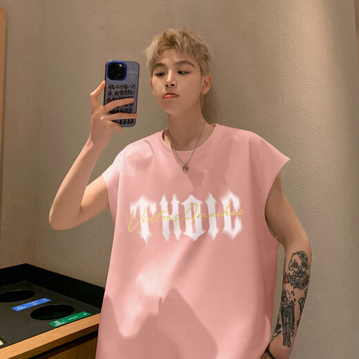 
OEMG American retro vest men's summer new sleeveless top sporty handsome young people loose casual vest DSA336-THJPBX09 black XL [Suggested 125-140Jin [Jin equals 0.5 kg]]