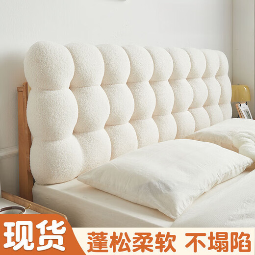 Pulian cream style bedside cushion soft package integrated backrest bedroom new thickened anti-collision dormitory hotel renovation rental house b type single side | dark gray bedside cover cm - length 100. height 65. thickness 3 baby down
