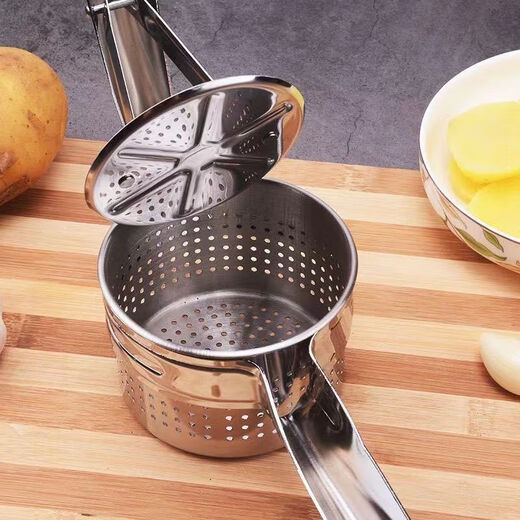 Meikejie vegetable filling water squeezer stainless steel manual juicer household juicer vegetable dehydration dumpling filling squeeze vegetable water artifact all steel thickened 16.5cm * full hole