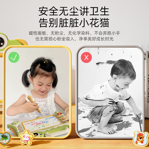 Aomengxing Детская игрушка-доска для рисования Очень большая магнитная доска для граффити для мальчиков и девочек 1-2-3 лет Подарок на день защиты детей Большая базовая зеленая доска для рисования с маленьким крокодилом