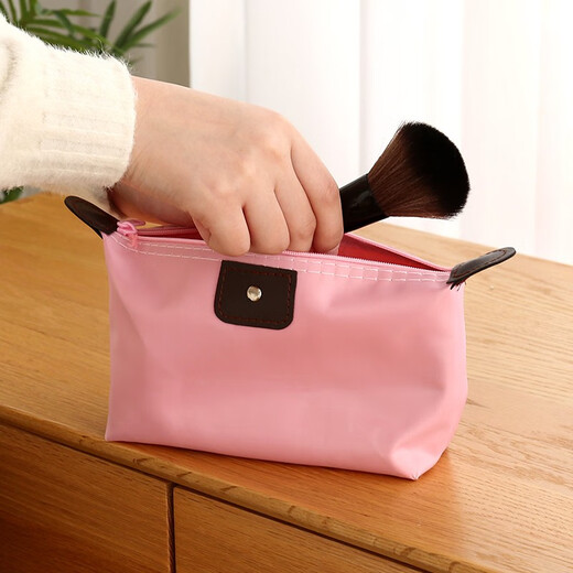 Travel cosmetic bag portable clutch bag large capacity female cute cosmetic box storage bag toiletry bag black