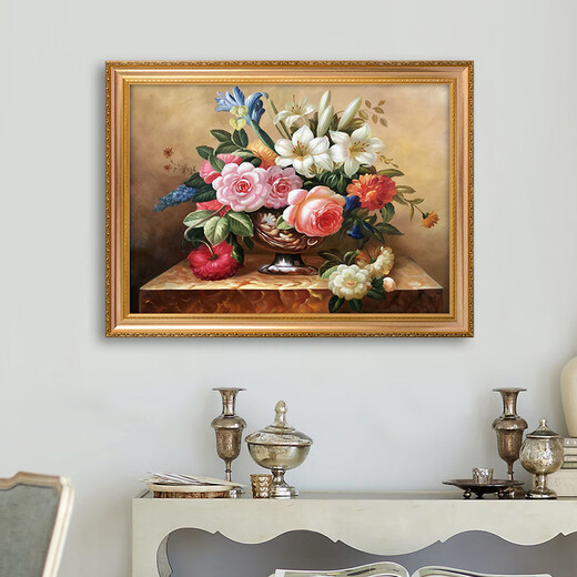 Originale Pfingstrosenblumen, Lilienblumen, Stillleben handbemalte Ölmalerei