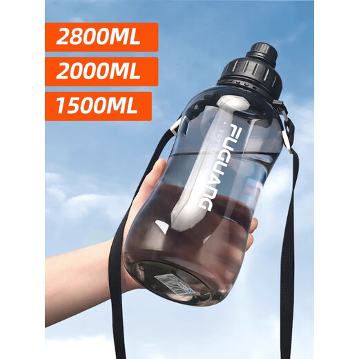 Fuguang Large Capacity Outdoor Water Cup High Temperature Resistant Summer Plastic Sports Bottle Bottle Space Tea Cup Samurai Black Upgraded Filter Model 2L