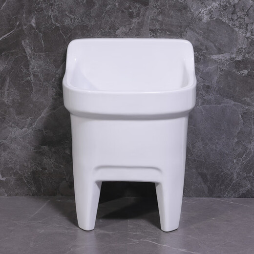 Lefit (lfte) bathroom ceramic wash mop pool balcony mop trough household Taiwan-controlled large, medium and small mop basin courtyard mop pool 914 manual water delivery to home