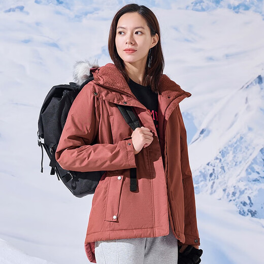 Columbia哥伦比亚户外秋冬棉服女热能保暖舒适可脱卸毛领棉外套WL9480 679 M