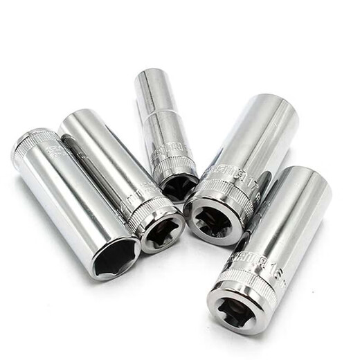 山头林村中飞加长套筒头10mm中号六角套筒8/10/12/13/14/19/21/22mm 12401 10mm系列6角长套筒8mm