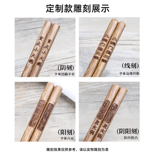 Tang Zong Chopsticks Chopsticks Household unpainted chicken wing wood chopsticks 10 pairs of wood color Unpainted and waxless chicken wing wood chopsticks 10 pairs