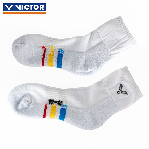 Victor (Victor) Victory Children's Badminton Socken Teen verdickte Handtuch Basis Sportsocken Schweiß absorbierende Verschleiß-resistentes nicht glattes atmungsaktives SK021 [Middle Tube] SK021/E Gelb All Size