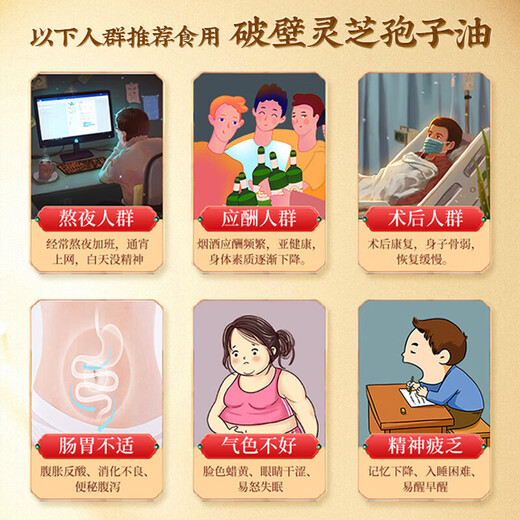 【送礼要选】灵芝孢子油软胶囊 可搭配太岁肉灵芝活体  五色灵芝 灵芝孢子粉 手术恢复营养品 2盒【4瓶装】+维生素C*1瓶