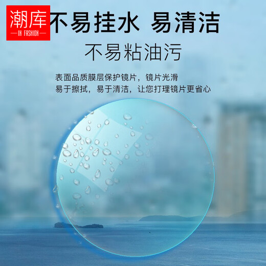 潮库 超轻商务时尚近视眼镜框男女款可配度数高清镜片散光防蓝光 【视特耐镜片】9712枪框配透灰 蔡司视特耐1.60防蓝光0-600度