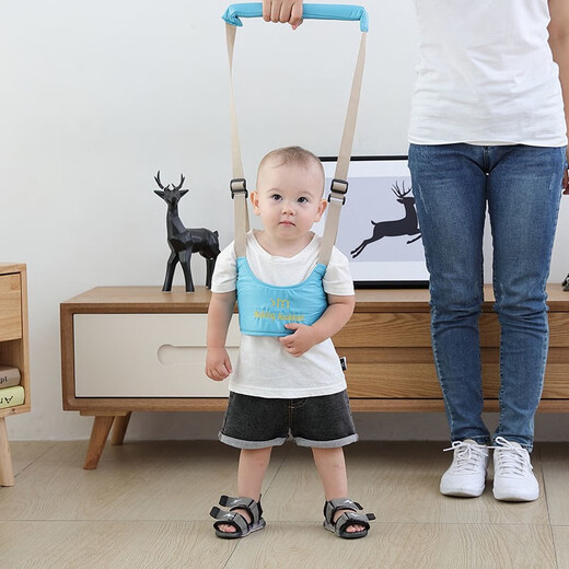 Hug Duck Baby Toddler Belt Summer Learning Walking Carrier Anti-strangle Baby Breathable Four Seasons Anti-Loss Children Toddler Belt Simple Style-Dark Blue