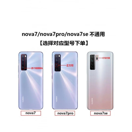 Suitable for Huawei nova7 back cover glass original nova7pro original back shell 7se mobile phone nove7 battery cover single back cover (please note model color when placing an order)