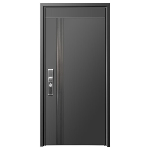 宇安盾防盗门家用入户门现代轻奢单开门指纹锁智能密码甲级进户门子母门 豪华机械锁 单门2050*1050