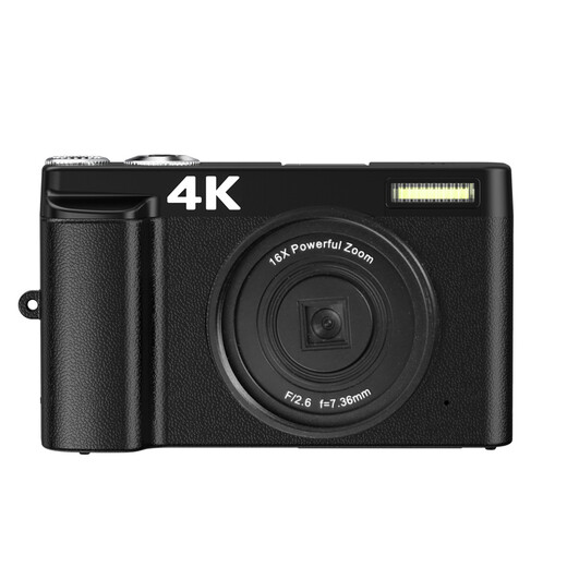 SONGDIAN DC101 Digital Camera 4K Micro Single Card Machine Entry-Level Point and Shoot Camera Small Home Flip Selfie Screen 64G Memory [Wide Angle Lens] Official Standard