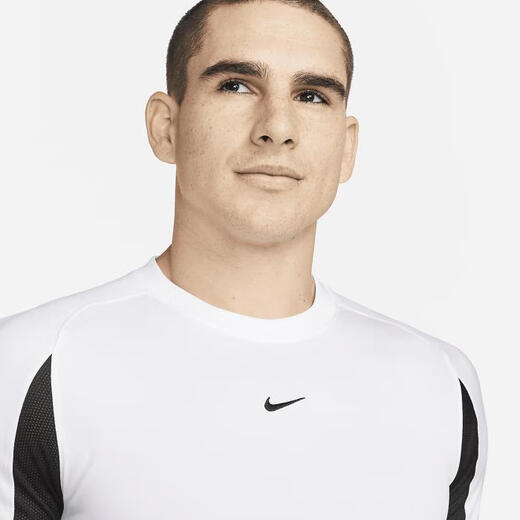 Nike (Nike) Herren Sport T-Shirt Top Moisture-Absorbent und schweißfreies Schnäppchen mit atmungsaktivem, leichtem Fashion DV9734 Weiß/Schwarz/Schwarz 2xl
