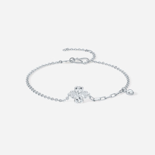 Saturday Fu PT950 platinum bracelet women's four-leaf clover bracelet birthday gift B0714170 about 2.77g
