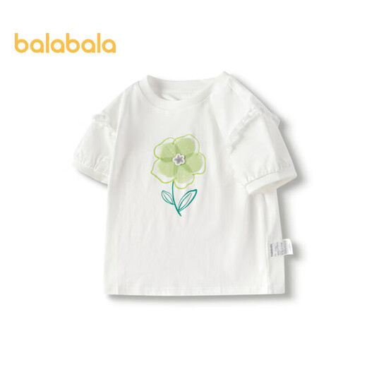 Balabala children's clothing girls short-sleeved T-shirt top summer sweet and fashionable 201224117012