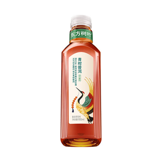 Nongfu Spring Oriental Leaf Green Orange Pu'er Tea Bebida de té Té de azúcar 900ml*12 botellas [Precio igual que la sala de transmisión en vivo]