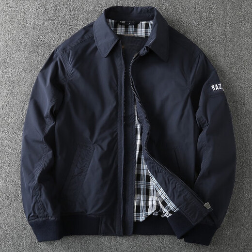 Kuraishi Kazuki executive jacket men's spring and autumn high-end business casual lapel youth outer long-sleeved top men's navy blue 2XL recommended weight 140-155Jin Jin equals 0.5 kg