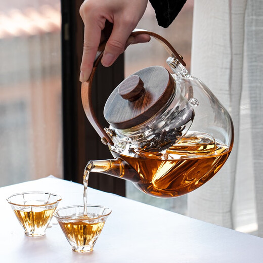 Gaoming (gaoming) electric stove for tea making at home, a full set of Internet celebrity electric ceramic stove for tea making, tea stove, Chinese style plug-in tea roasting set, pottery stone stove + grilling grid + plain style kettle 900ml